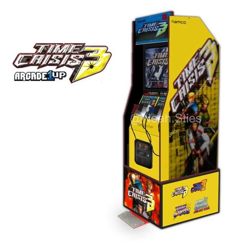 In these instances, the game is like new and works perfectly but might have some visible scratches or chips to the cabinet. . Arcade1up time crisis